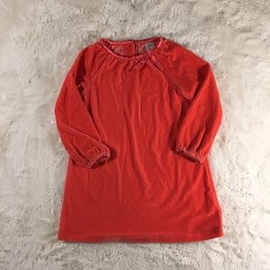 Coral Pink Velour Toddler Dress